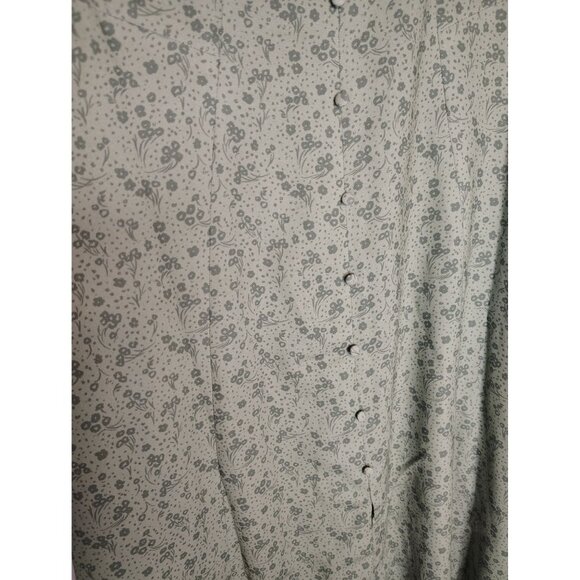 NWT House of CB Medium Dress, Shoulder Tie, Green Floral, Romantic, V-Neck, New - Picture 3 of 6